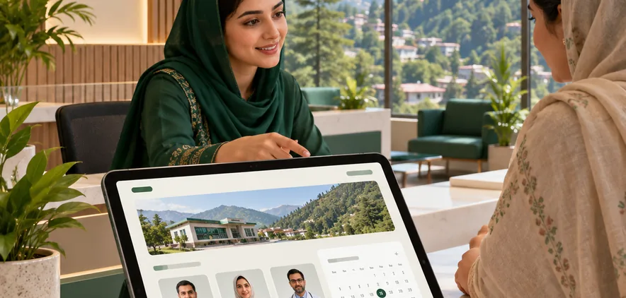 Illustration of a Pakistan clinic digital patient journey